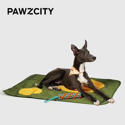 PAWZCITY Waterproof Foldable Pet Dog Cat Fleece Blanket Travel Mat Cushion Pad