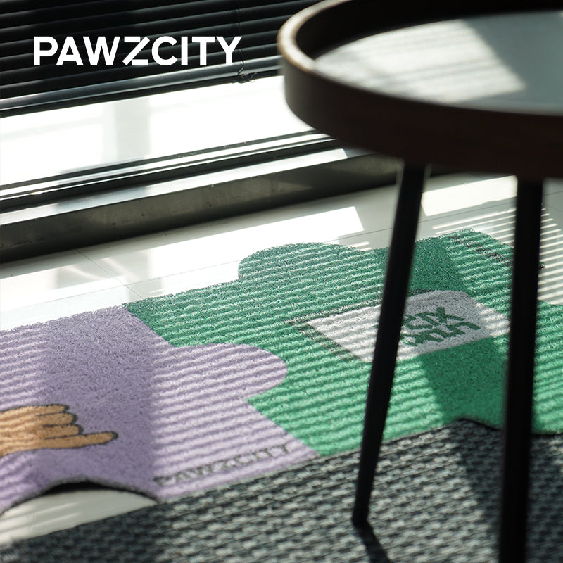 Pawzcity Cat Door Mat Floor Mat Doormat Cat Litter Pad Mat 4pcs set Large Size