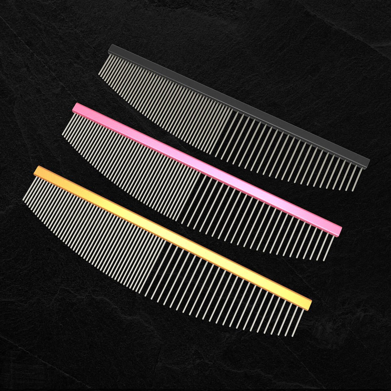 Pet Hair Grooming Comb Dog Cat Metal Brush Double Row Teeth Hair Comb GOLDPETS