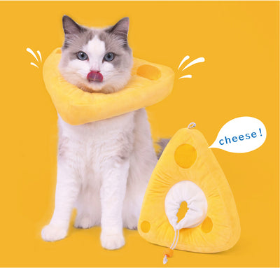 PurLab Pet Cat Cheese Elizabeth Circle Anti-Bite Neck Cone Recovery