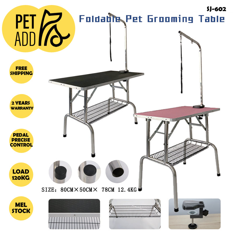 Dog Cat Pet Grooming Table Anti Slip with Table Arm AU 24-mth Warranty SKU: SJ-602-Black  Write a review