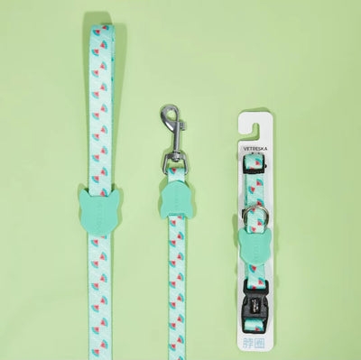 Pet Dog Cat Collar Leash Set Adjustable 2 Colors Vetreska