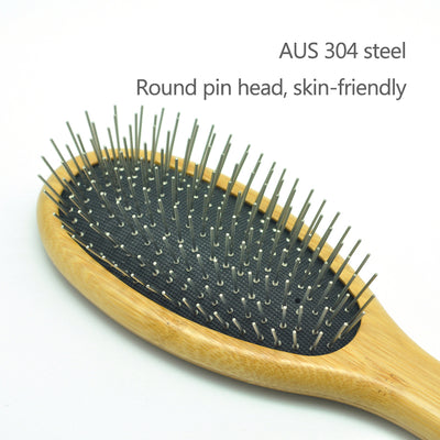 Air Cushion Bamboo Grooming Brush Pin Bristle Slicker Comb Pet Dog Cat