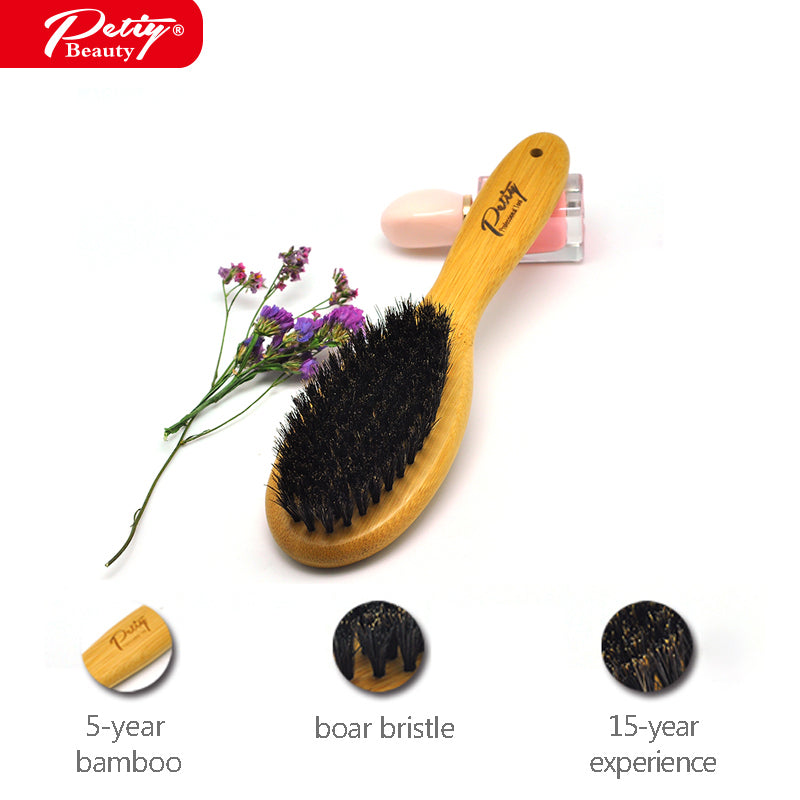 PETIY Pet Dog Cat Puppy Grooming Bamboo bristle brush/Hair brightening brush