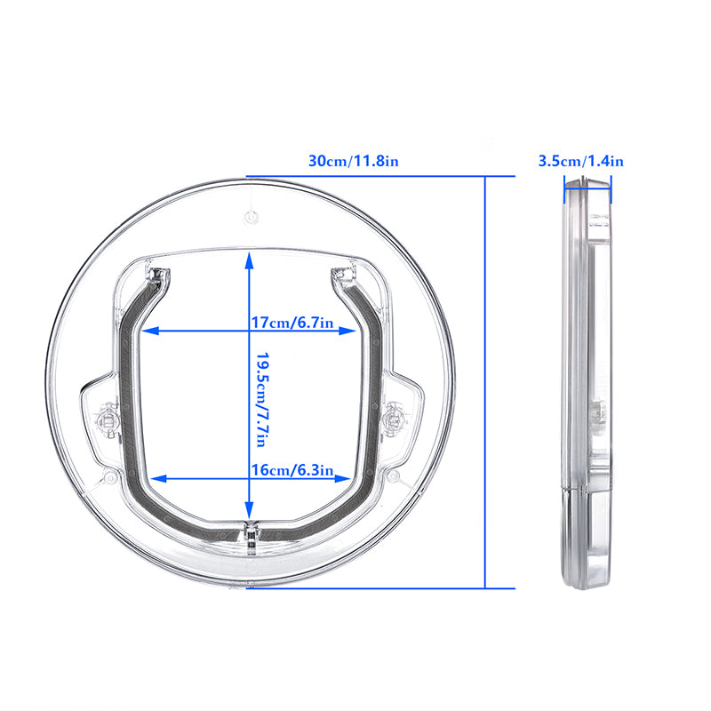 Pet Doors 4 Way Round Locking Flap Pet Door Cat Flap For Glass Windo