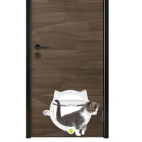 4 Way Lockable Puppy Dog Cat Pet Door Free Access Safe Security Flap Doors