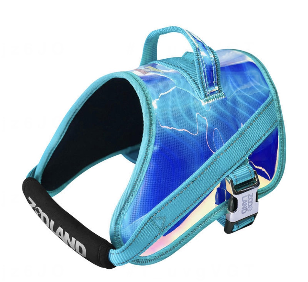 Adjustable Dog Harness Reflective Vest with Handle,Dazzle Color Leash