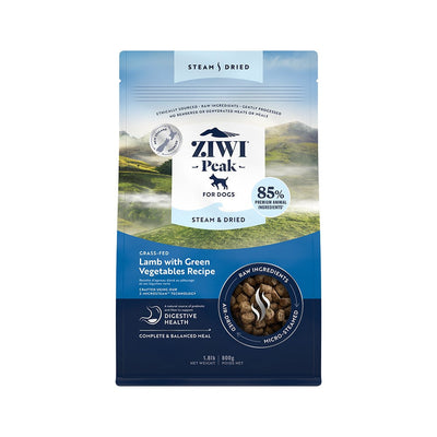 ZIWI PEAK Steam & Dried Grass-Fed Lamb with Green Vegetables Dog Food