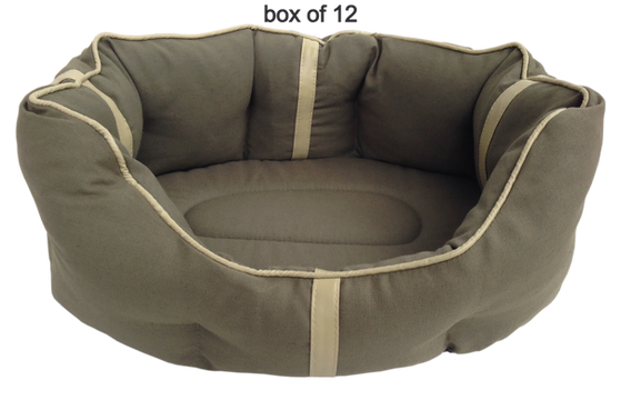 Canvas Oval Bed Olive 20"x14"(Olive)