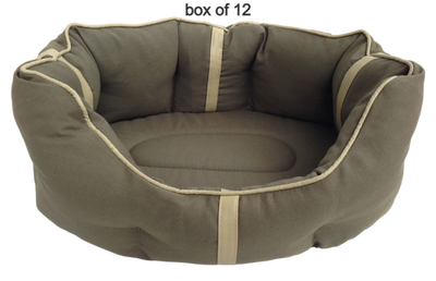 Canvas Oval Bed Olive 20"x14"(Olive)