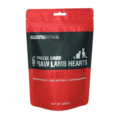Freeze Dry Australia - Lamb Hearts 100g