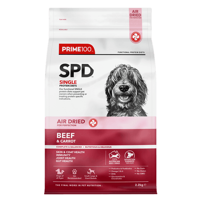 Prime100 SPD Air Dried Beef & Carrot Dry Dog Food