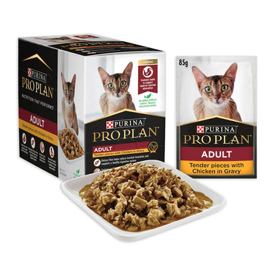 Pro Plan Adult Chicken Gravy Pouch Wet Cat Food 85G