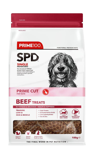 Prime100 SPD Prime Cut Beef Dog Treats 100g