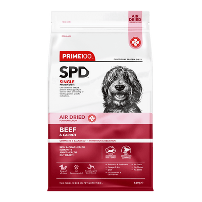 Prime100 SPD Air Dried Beef & Carrot Dry Dog Food