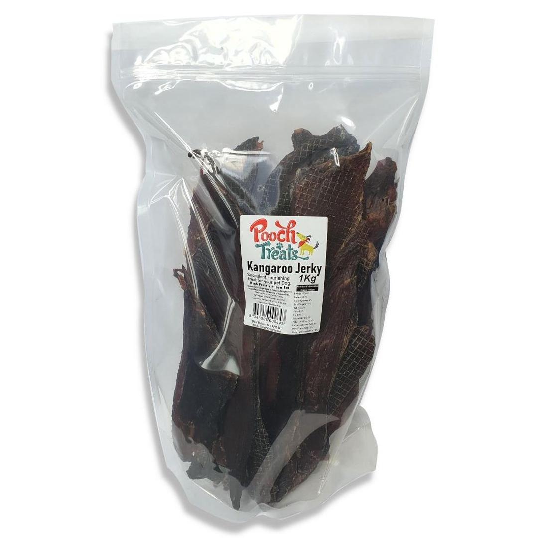 Pooch Treats Kangaroo Jerky Dog Treats 1kg