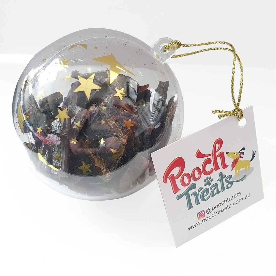 Pooch Treats Christmas Natural Beef Doggy Treat Bauble