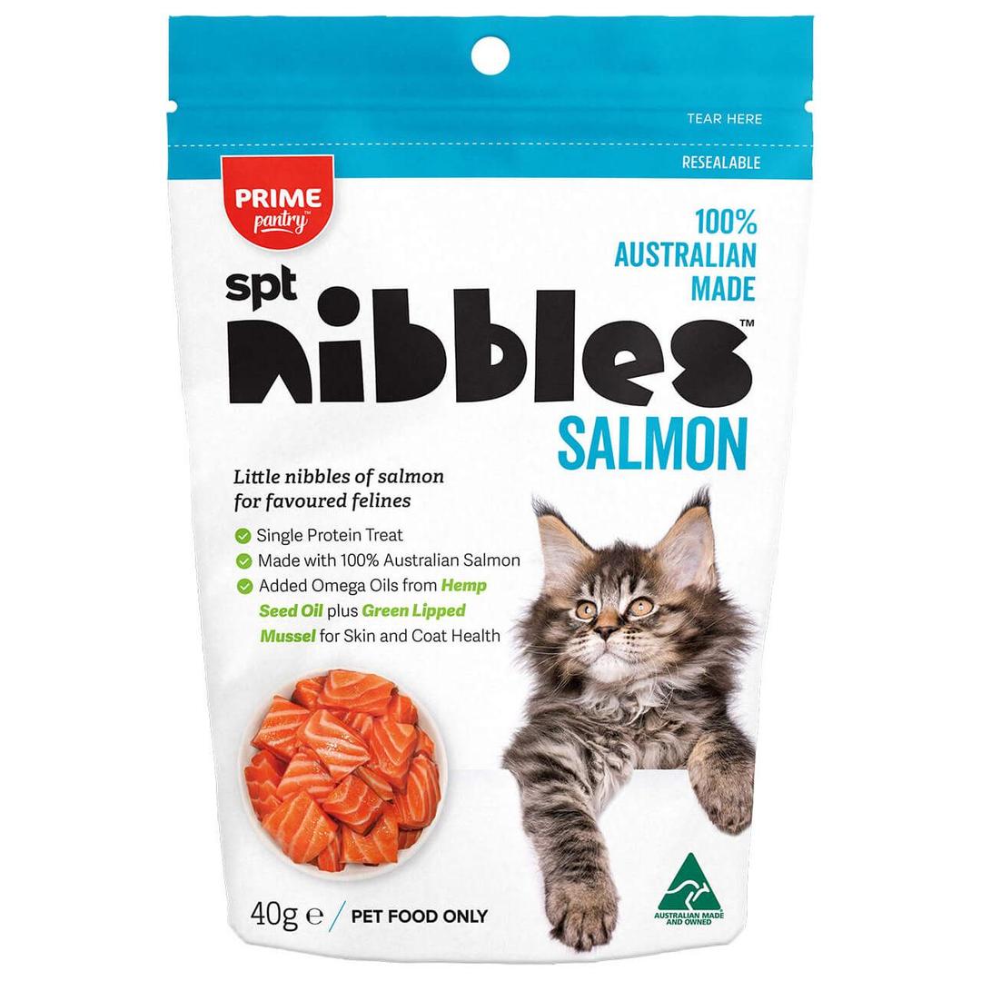 Prime100 Pantry spt Nibbles Salmon Cat Treats 40g