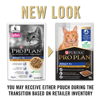 Pro Plan 7+ Senior Chicken Gravy Pouch Wet Cat Food 85G