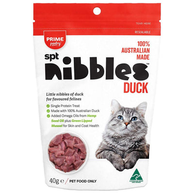 Prime100 Pantry spt Nibbles Duck Cat Treats 40g