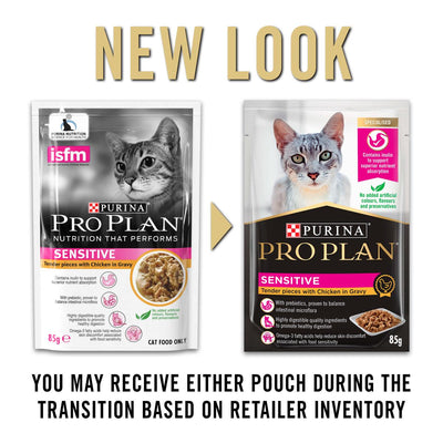 Pro Plan Sensitive Adult Chicken Gravy Pouch Wet Cat Food 85G