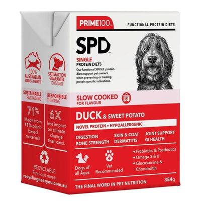 Prime100 SPD Slow Cooked Duck & Sweet Potato Wet Dog Food