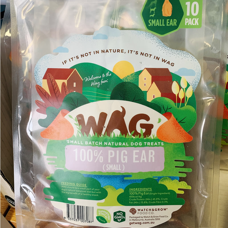 WAG Pig Ears Dog Treats Large 5 Pack