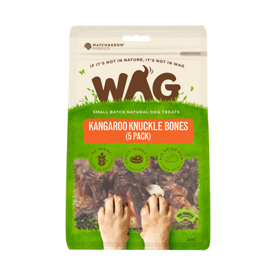 WAG KANGAROO KNUCKLE BONE 100% 5 PACK