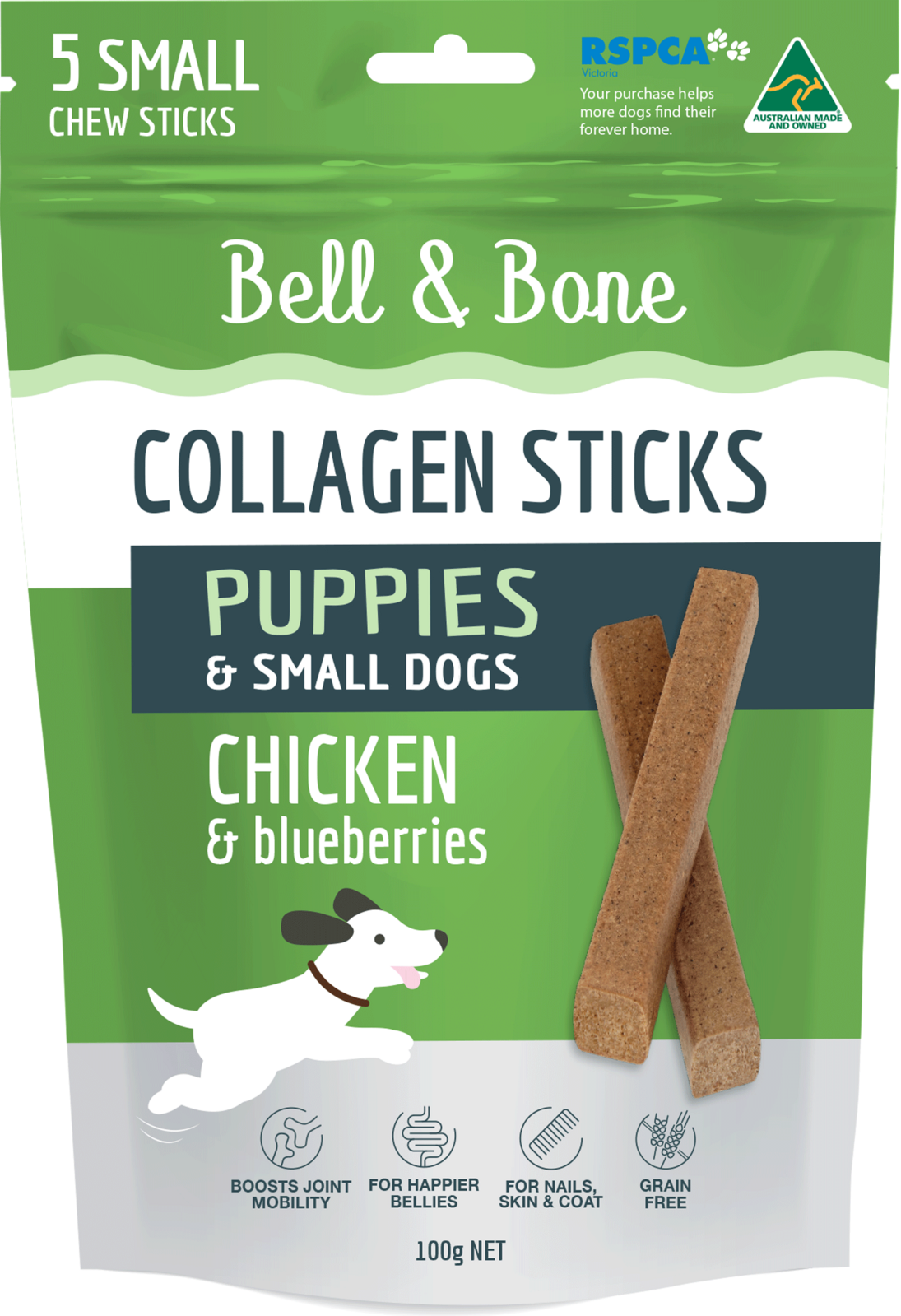 BELL & BONE COLLAGEN STICKS FOR PUPPIES: CHICKEN