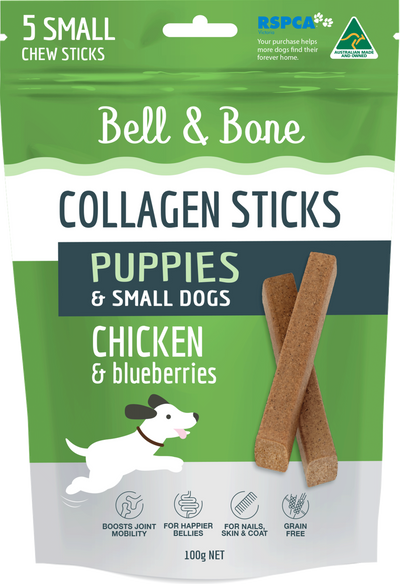 BELL & BONE COLLAGEN STICKS FOR PUPPIES: CHICKEN