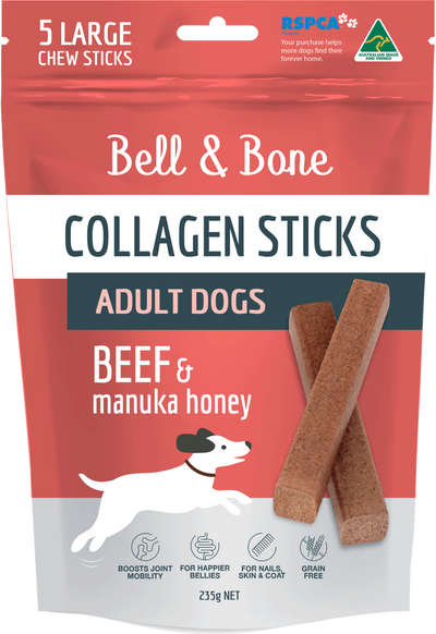 BELL & BONE COLLAGEN STICKS FOR ADULT DOGS: BEEF