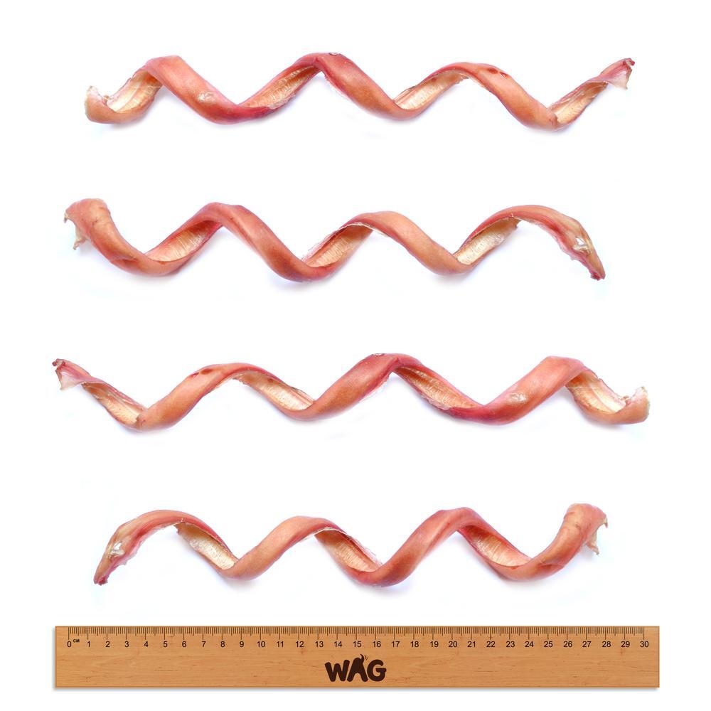 Wag whole CURLY BULLY STICK Dog Treat 4PACK