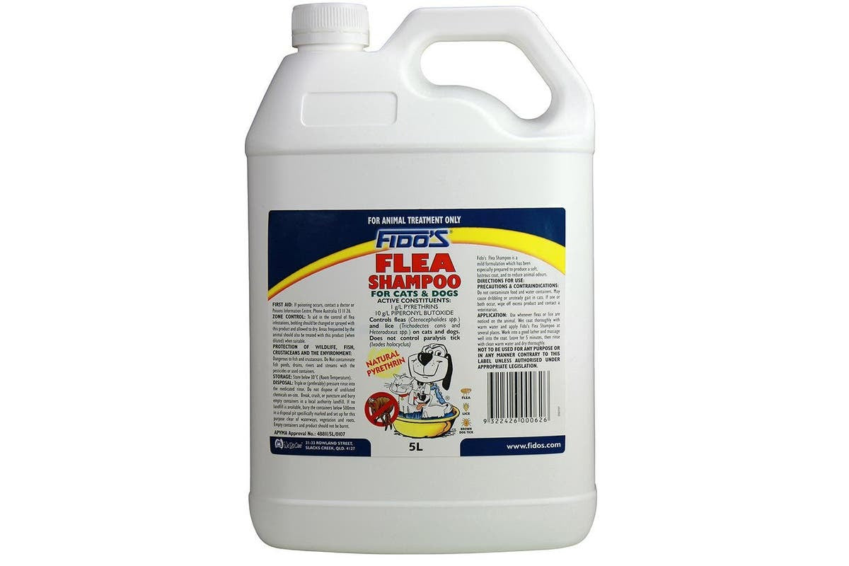 FIDOS FLEA SHAMPOO 5L Free soap Free postage Fidos