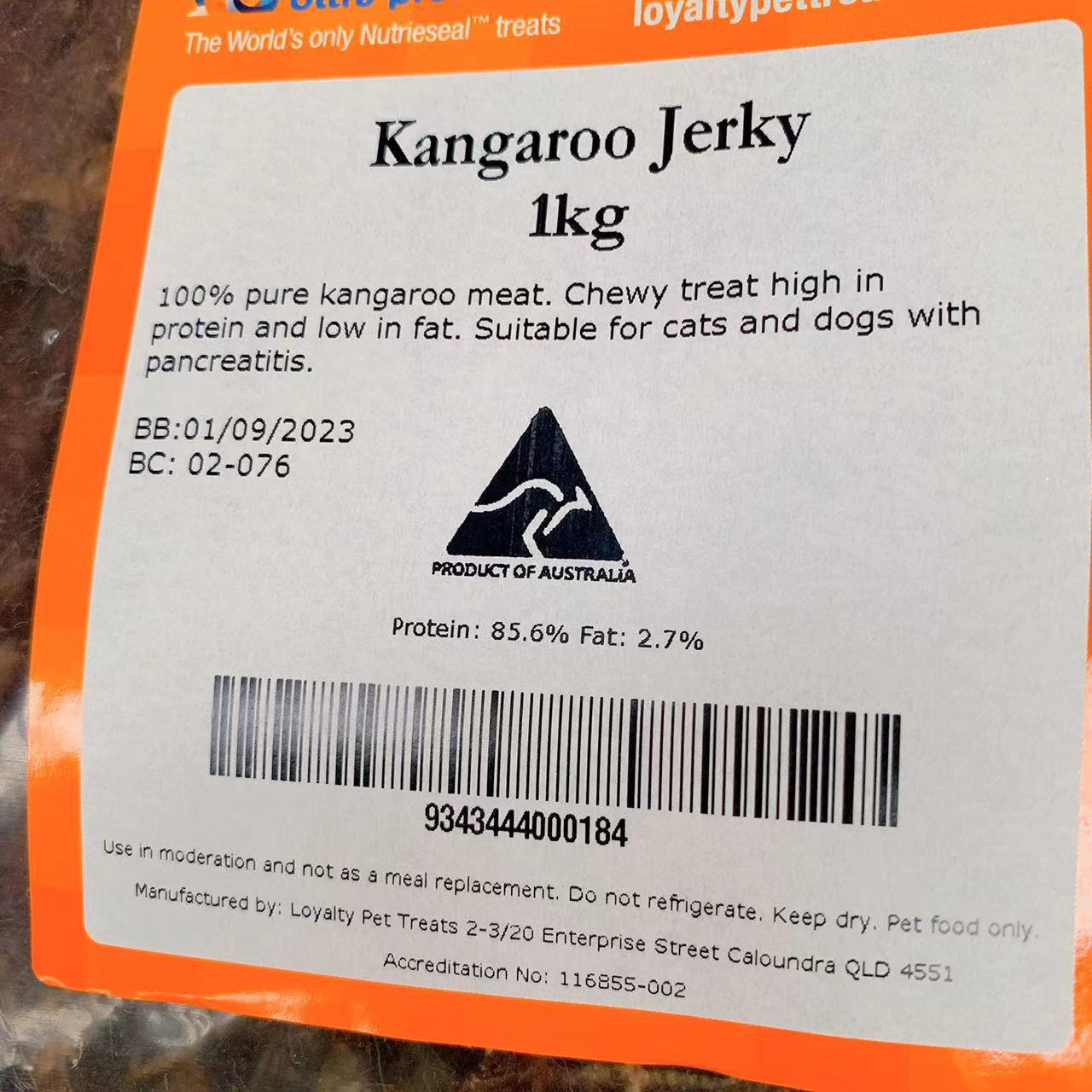 Loyaltypettreats Kangaroo Jerky 1 KG