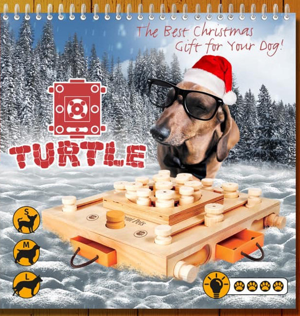 My Intelligent Pets Wooden Foraging Toy - Turtle (