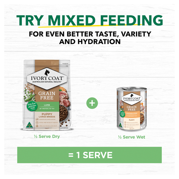 grain free dry dog food large breed puppy lamb