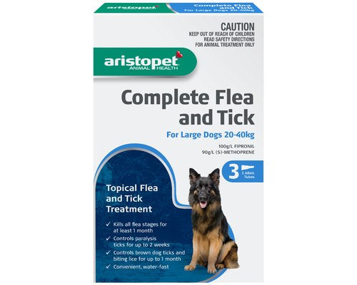 ARISTOPET FLEA & TICK 20-40KG 3PK