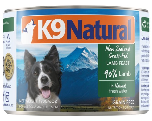 K9 NATURAL CANNED LAMB FEAST 170G