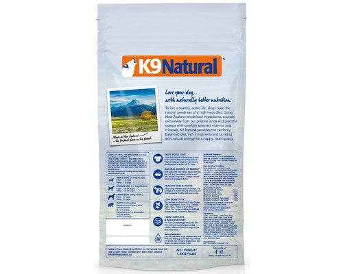 K9 NATURAL FREEZE DRIED LAMB 1.8KG