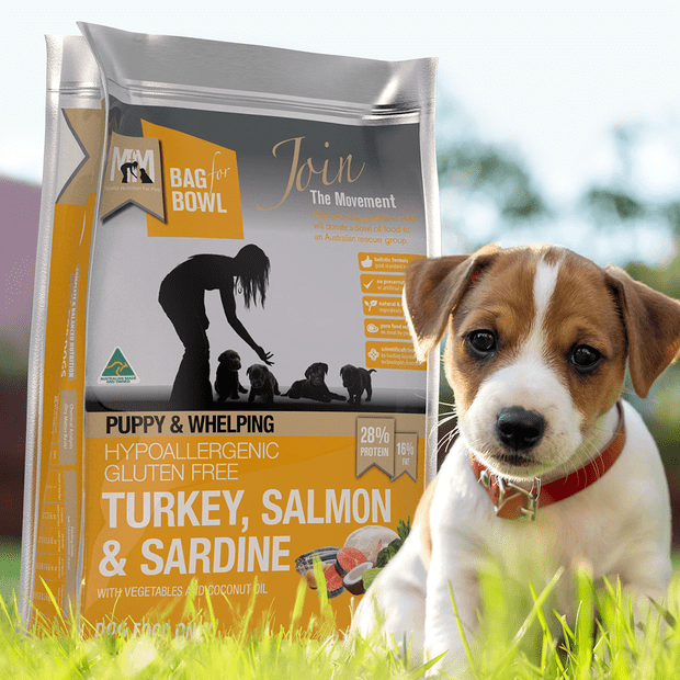 dry dog food puppy turkey and salmon and sardine