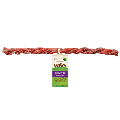 dog treats bully stick braided