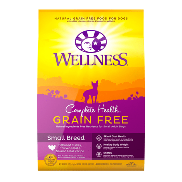 complete heatlh grain free small bread adult deboned turkey chicken meal and salmon meal dry dog food