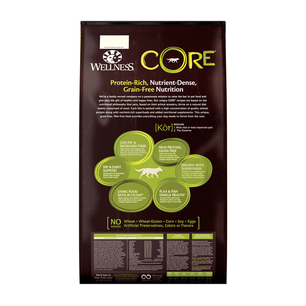 core grain free reduced fat formula deboned turkey and chicken meal dry dog food