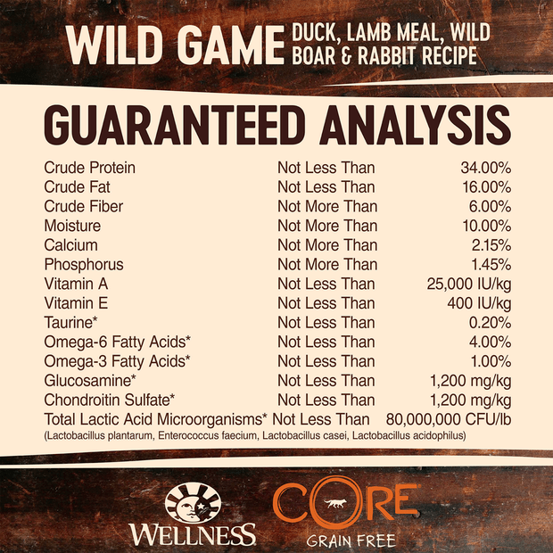 core grain free wild game dry dog food