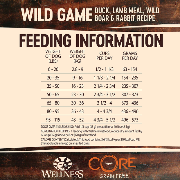 core grain free wild game dry dog food
